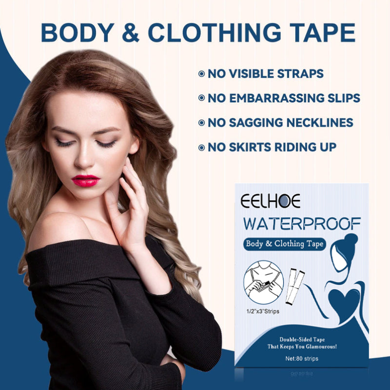 80 Clear Double Sided Tape For Clothes Body Skin Adhesive Stickers Women