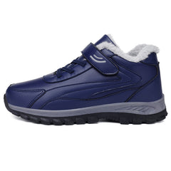 Men's Snow Boots Velcro Lace-up Thermal Winter Shoes