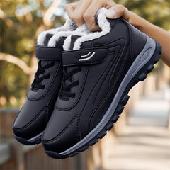 Men's Snow Boots Velcro Lace-up Thermal Winter Shoes