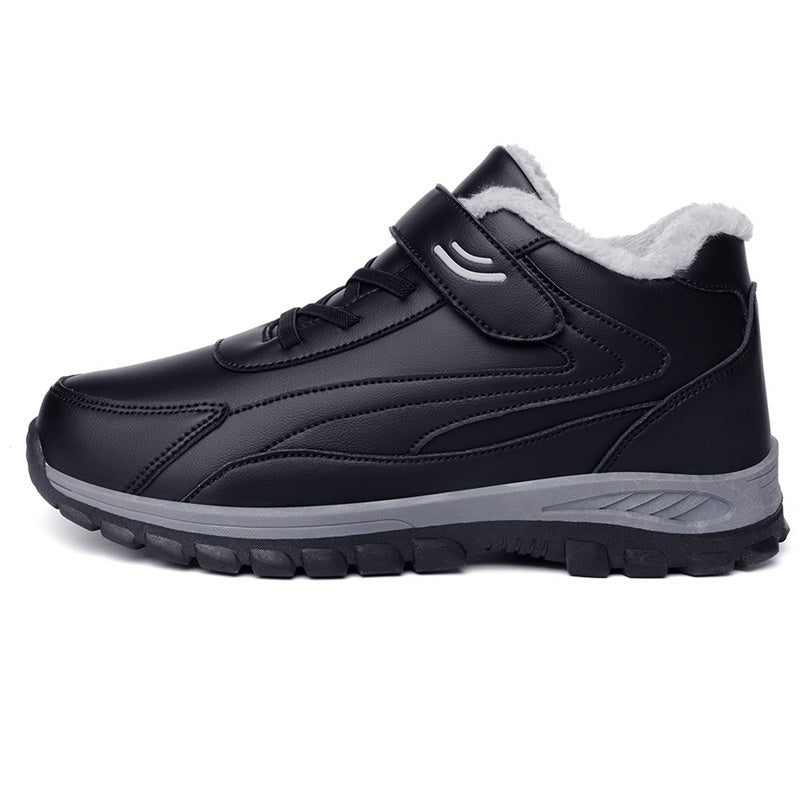 Men's Snow Boots Velcro Lace-up Thermal Winter Shoes