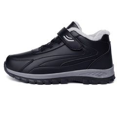 Men's Snow Boots Velcro Lace-up Thermal Winter Shoes