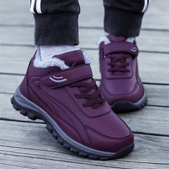 Men's Winter Thermal Snow Boots With Hook And Loop Fastener