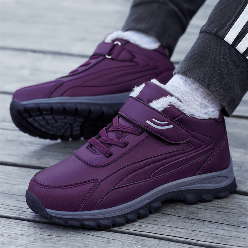 Men's Winter Thermal Snow Boots With Hook And Loop Fastener
