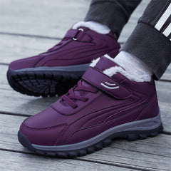 Men's Winter Thermal Snow Boots With Hook And Loop Fastener