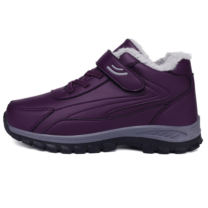 Men's Winter Thermal Snow Boots With Hook And Loop Fastener