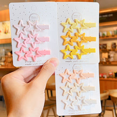 3pcs Retro Alloy Stars Geometry Ornament Hair Clips Girls Sweet Hair Accessories
