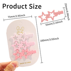 3pcs Retro Alloy Stars Geometry Ornament Hair Clips Girls Sweet Hair Accessories