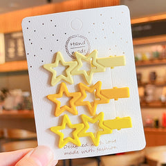 3pcs Retro Alloy Stars Geometry Ornament Hair Clips Girls Sweet Hair Accessories