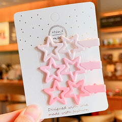 3pcs Retro Alloy Stars Geometry Ornament Hair Clips Girls Sweet Hair Accessories