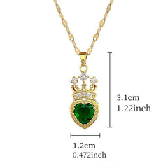 Girl's Rhinestone Crown Necklace for Special Occasions