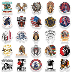 50pcs Native American Stickers Graffiti Waterproof Vinyl Stickers