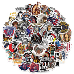 50pcs Native American Stickers Graffiti Waterproof Vinyl Stickers