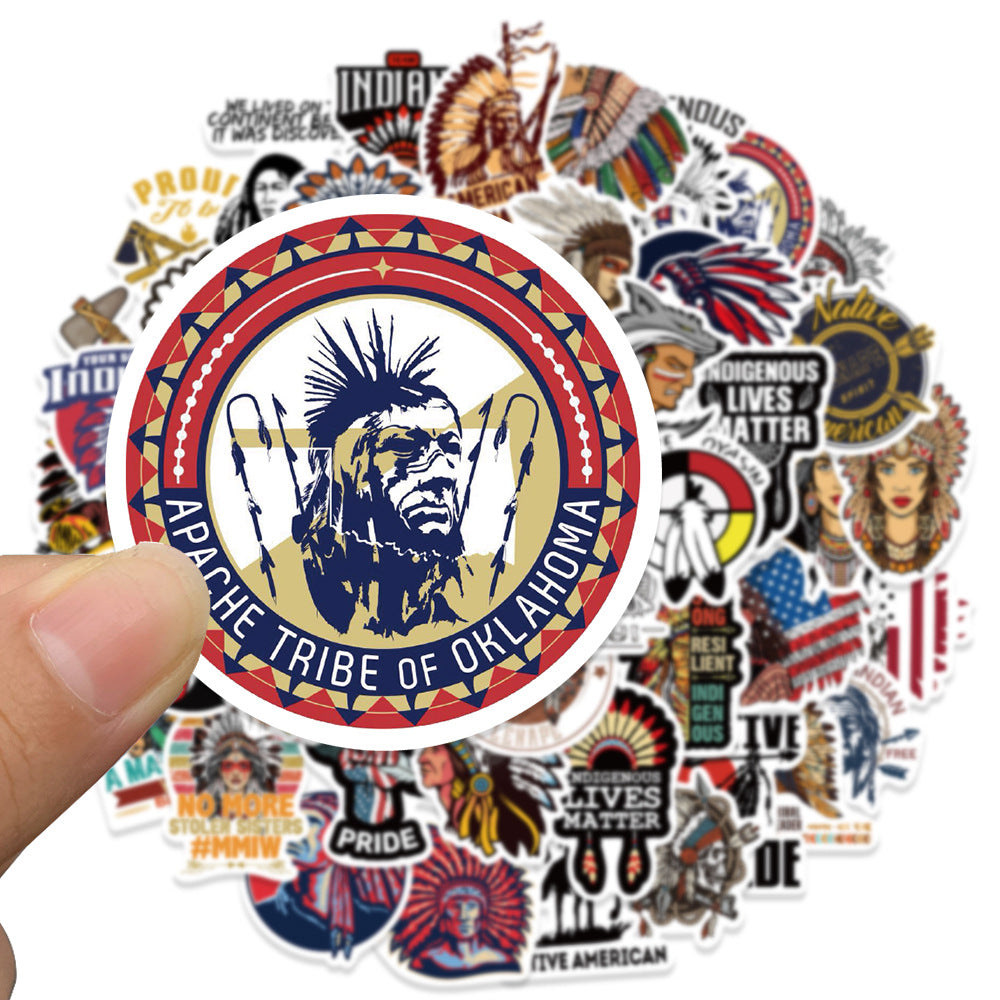 50pcs Native American Stickers Graffiti Waterproof Vinyl Stickers