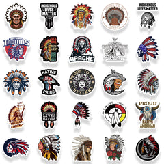 50pcs Native American Stickers Graffiti Waterproof Vinyl Stickers
