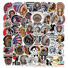 50pcs Native American Stickers Graffiti Waterproof Vinyl Stickers