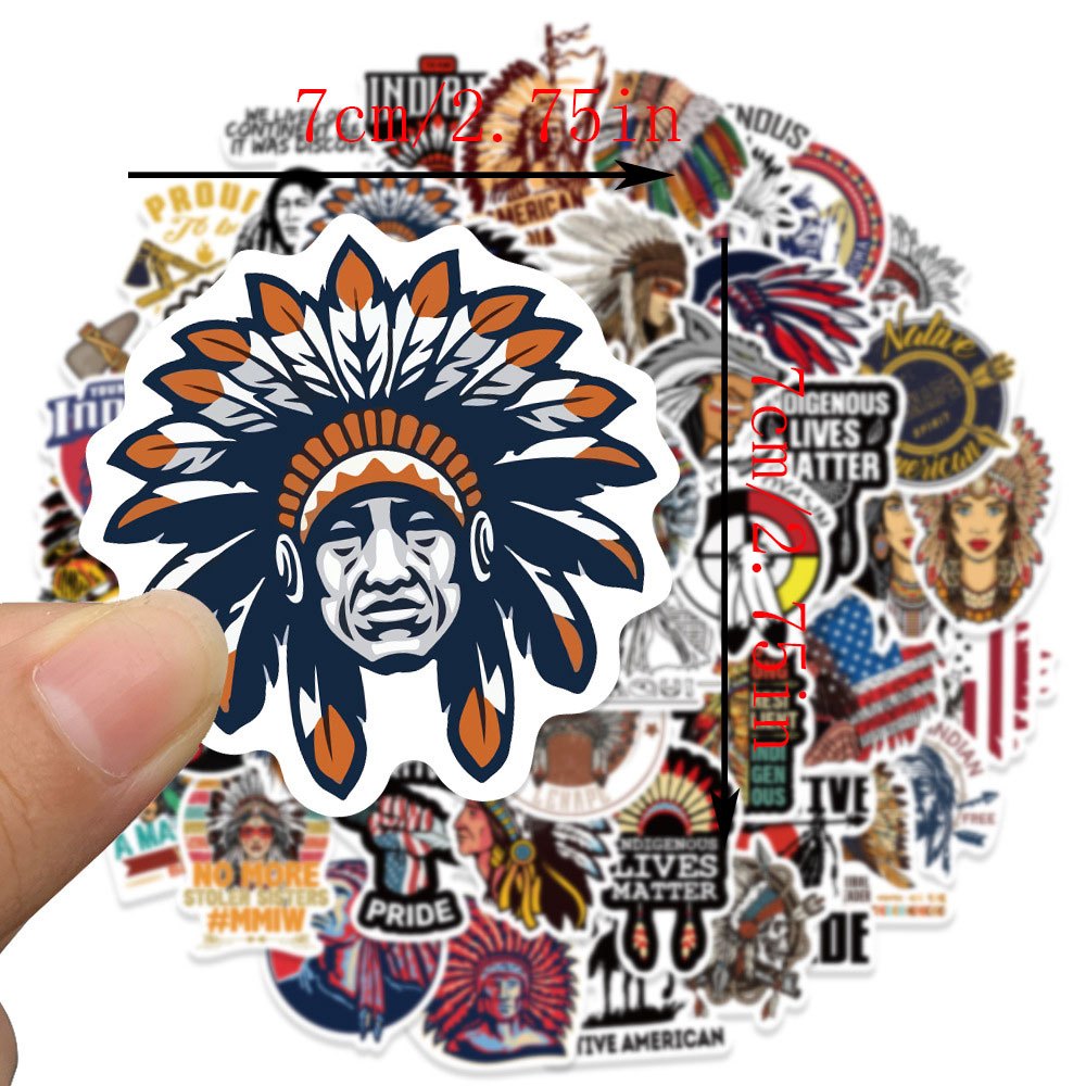 50pcs Native American Stickers Graffiti Waterproof Vinyl Stickers