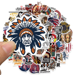 50pcs Native American Stickers Graffiti Waterproof Vinyl Stickers