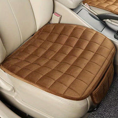 Memory Foam Car Seat Cushion w/ Non Slip Bottom & Storage Pouch