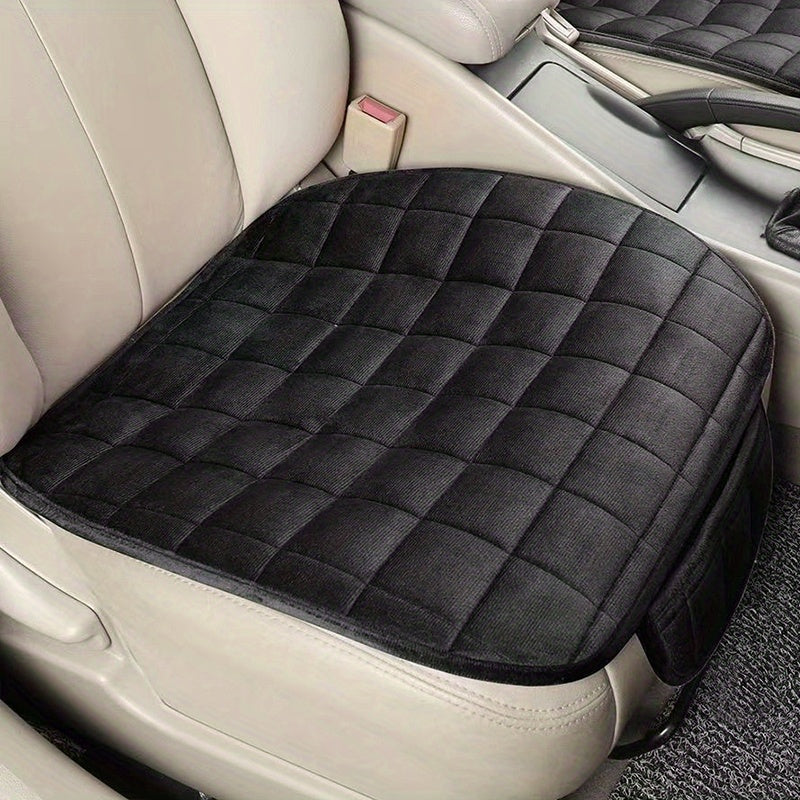 Memory Foam Car Seat Cushion w/ Non Slip Bottom & Storage Pouch
