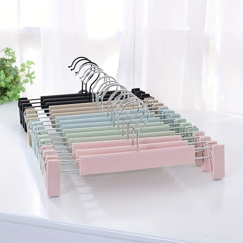 10pcs Non Slip Telescopic Pants Hangers Clothes Drying and Organization