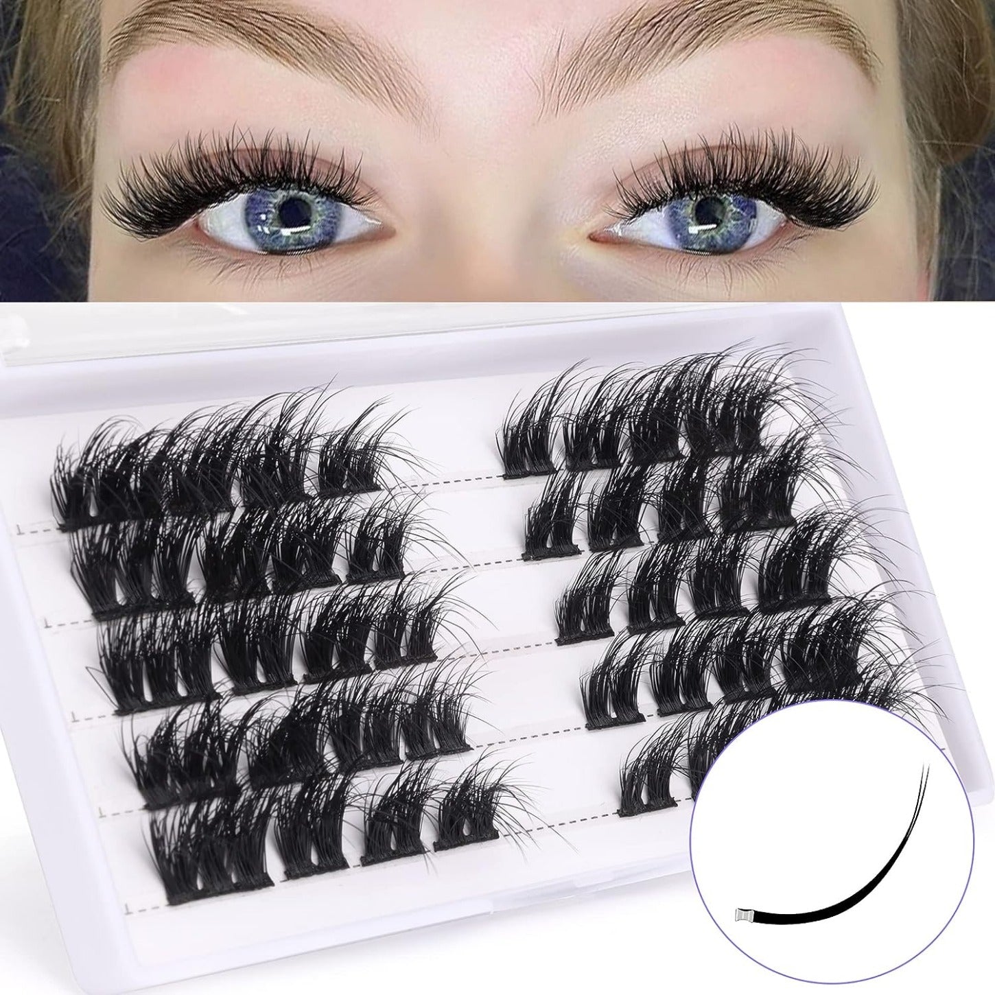 Wispy Eyelash Extensions 3D DIY Individual Faux Mink Lashes