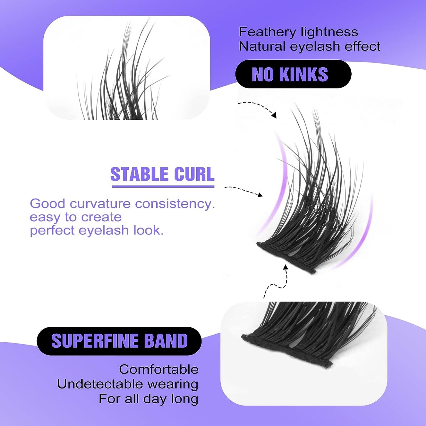 Wispy Eyelash Extensions 3D DIY Individual Faux Mink Lashes