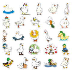 50pcs Duck Series Waterproof Stickers for Motorcycle Laptop Helmet Mug Decor