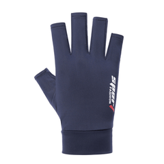 1 Pair Half Finger Ice Silk Riding Gloves Anti UV