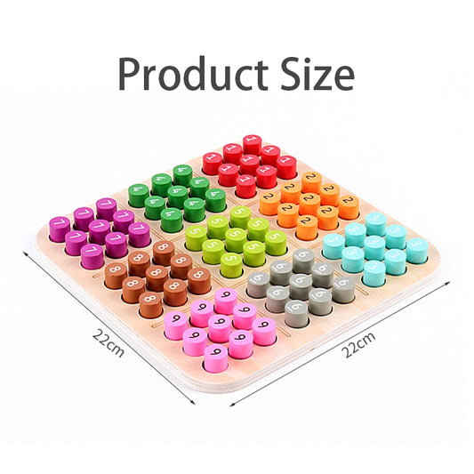 Wooden Sudoku Chess Game Set for Kids - Educational Brain Training Toy