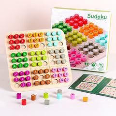 Wooden Sudoku Chess Game Set for Kids - Educational Brain Training Toy