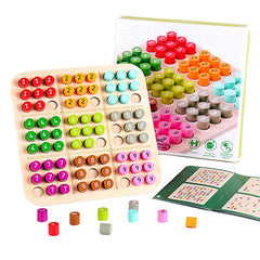 Wooden Sudoku Chess Game Set for Kids - Educational Brain Training Toy
