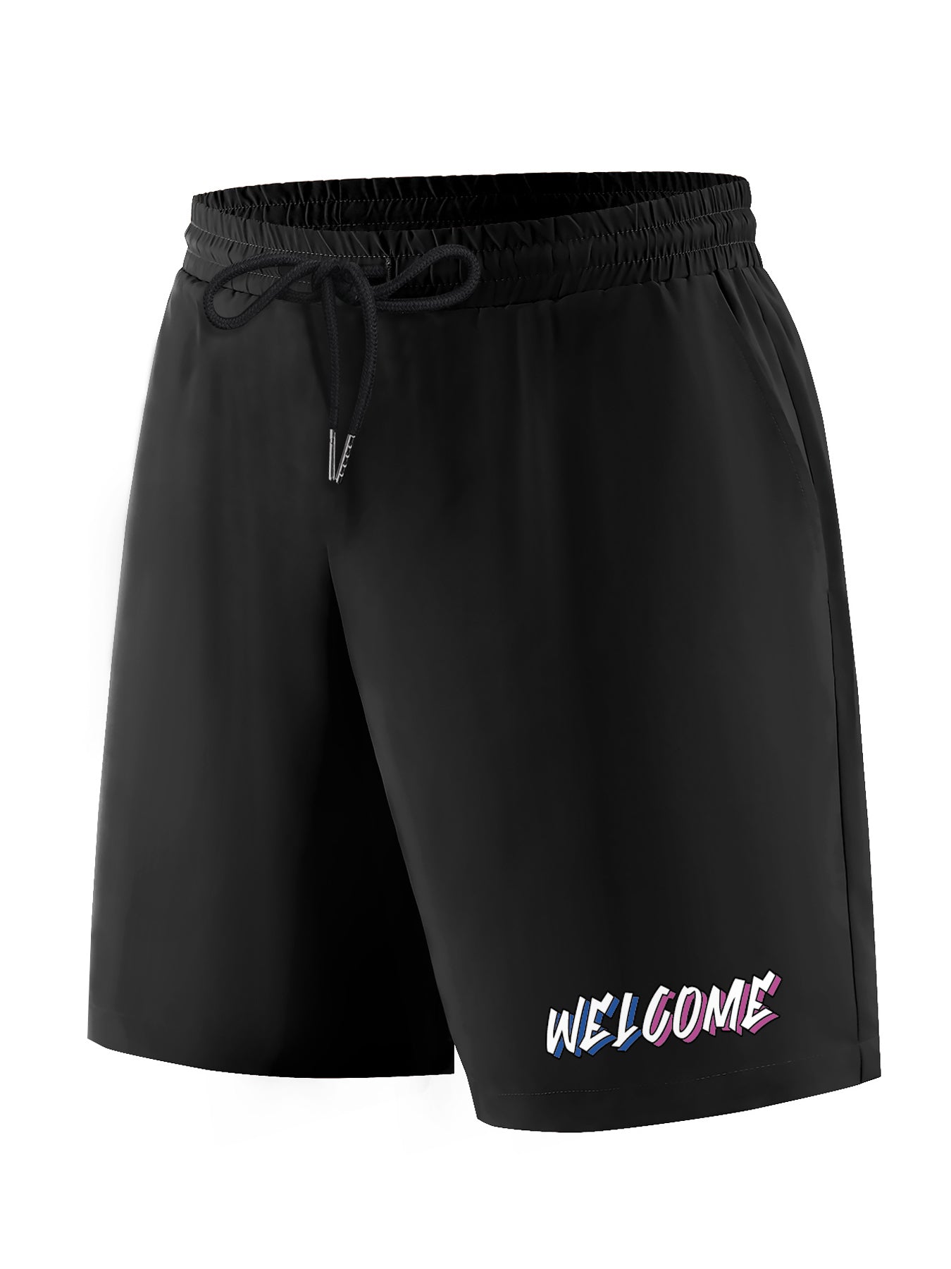 Men's Printed Active Shorts With Pockets