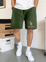 Men's Printed Active Shorts With Pockets