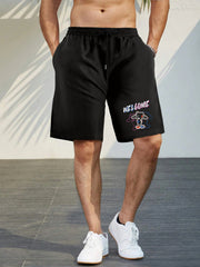 Men's Printed Active Shorts With Pockets