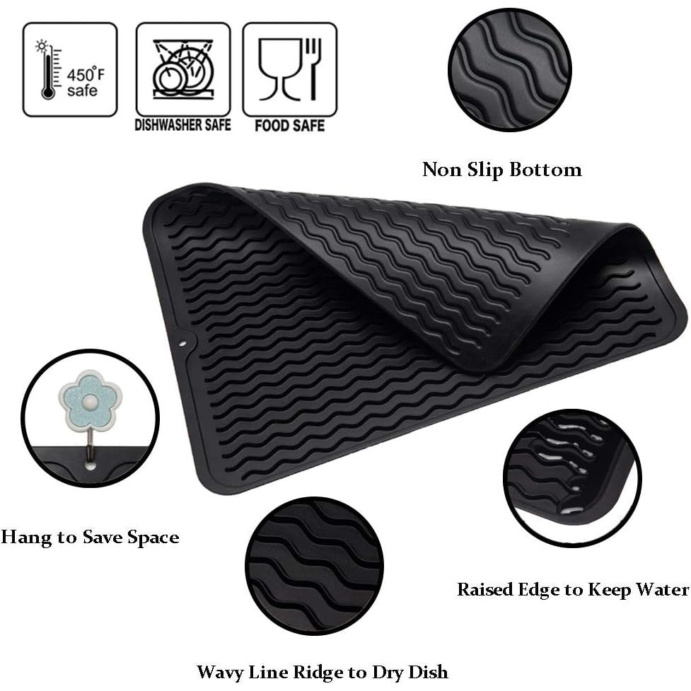 Plastic Dish Drying Mat Kitchen Drain Mat