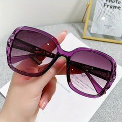 Oversized Cat Eye Sunglasses Clear Frame Glasses Gradient Lens