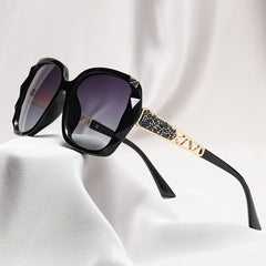 Oversized Cat Eye Sunglasses Clear Frame Glasses Gradient Lens