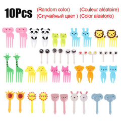 20pc Mini Forks Animal Food Picks Reusable Cartoon Snack Cake Dessert Lunch Pick
