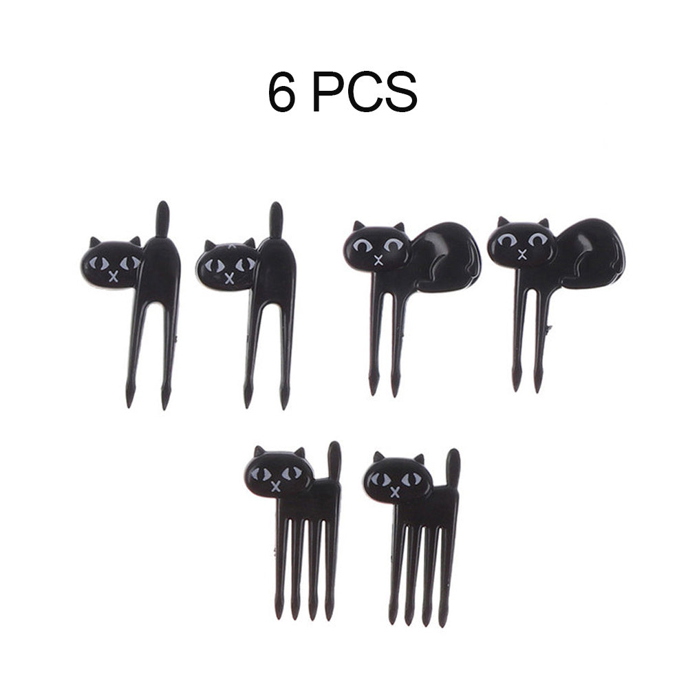 20pc Mini Forks Animal Food Picks Reusable Cartoon Snack Cake Dessert Lunch Pick
