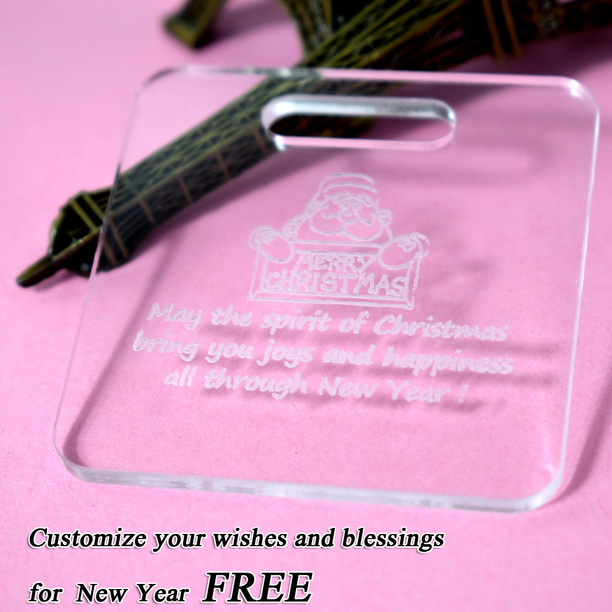Personalized Christmas Tree Pendant Acrylic Blanks DIY Ornament