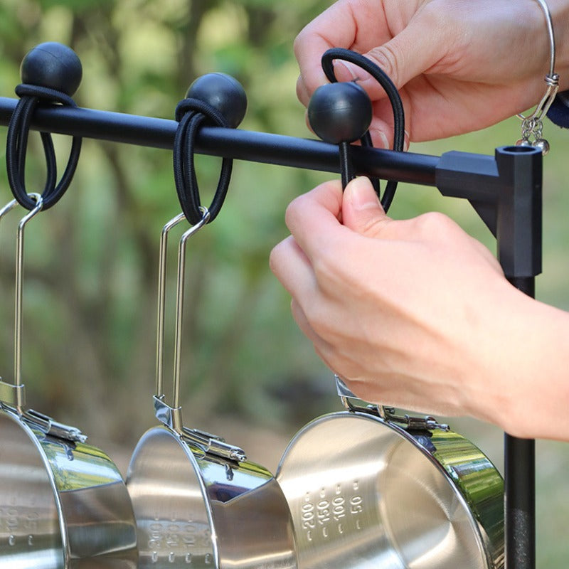Outdoor Awning Elastic Rope Binding Cord With Ball Rubber Band Tent Clamp