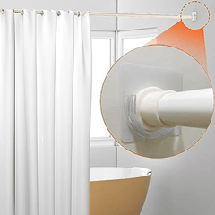 10pcs Adhesive Shower Rod Holders Clear Tension Rod Holder Bathroom Accessories