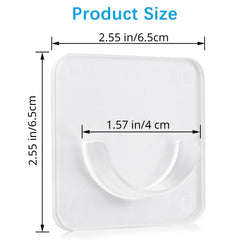 10pcs Adhesive Shower Rod Holders Clear Tension Rod Holder Bathroom Accessories
