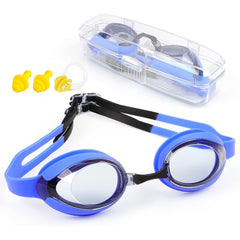 Kids' Swimming Goggles Set with Earplugs & Case