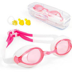 Kids' Swimming Goggles Set with Earplugs & Case