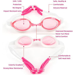 Kids' Swimming Goggles Set with Earplugs & Case