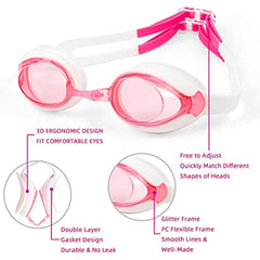Kids' Swimming Goggles Set with Earplugs & Case