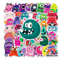 50pcs Monster Series Waterproof Graffiti Stickers for Laptop Helmet