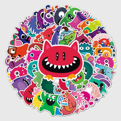 50pcs Monster Series Waterproof Graffiti Stickers for Laptop Helmet