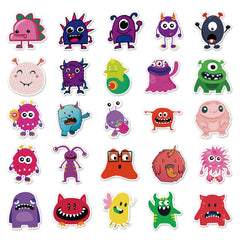 50pcs Monster Series Waterproof Graffiti Stickers for Laptop Helmet